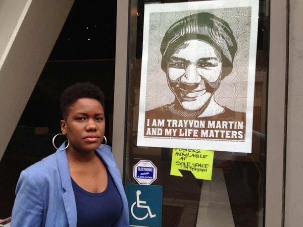 Anyka Barber decided to open her Oakland art gallery to locals who wanted to respond to Martin's death and Zimmerman's verdict in a peaceful space.