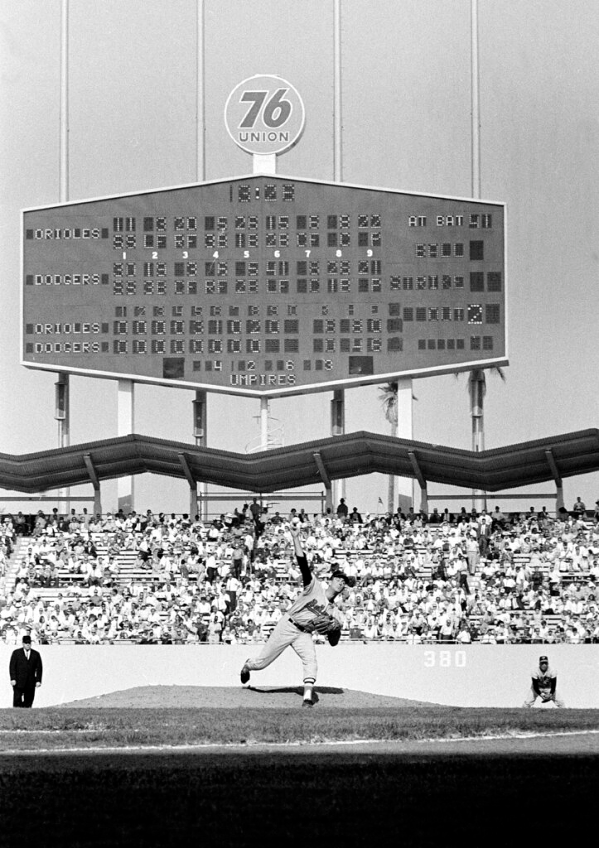 Baltimore Orioles pitcher Jim Palmer delivers during Game 2 of the 1966 World Series on Oct. 6, 1966.