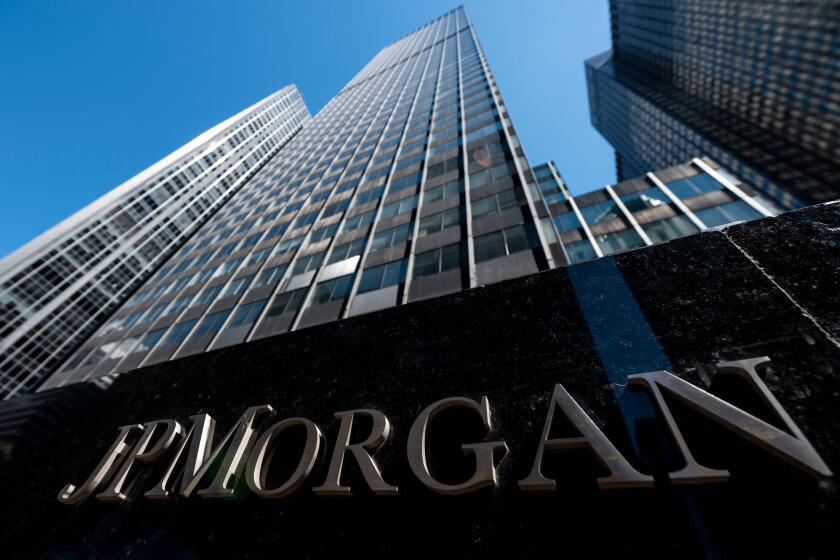 (FILES) In this file photo taken on April 17, 2019 The JPMorgan Chase & Co. World headquarters are pictured on April 17, 2019 in New York City. - JPMorgan Chase reported a jump in second-quarter profits on July 16, 2019 behind strength in consumer and business banking as its CEO offered an upbeat appraisal of US economic trends.Net profit came in at $9.7 billion, up 16.1 percent and a company record. (Photo by Johannes EISELE / AFP)JOHANNES EISELE/AFP/Getty Images ** OUTS - ELSENT, FPG, CM - OUTS * NM, PH, VA if sourced by CT, LA or MoD **