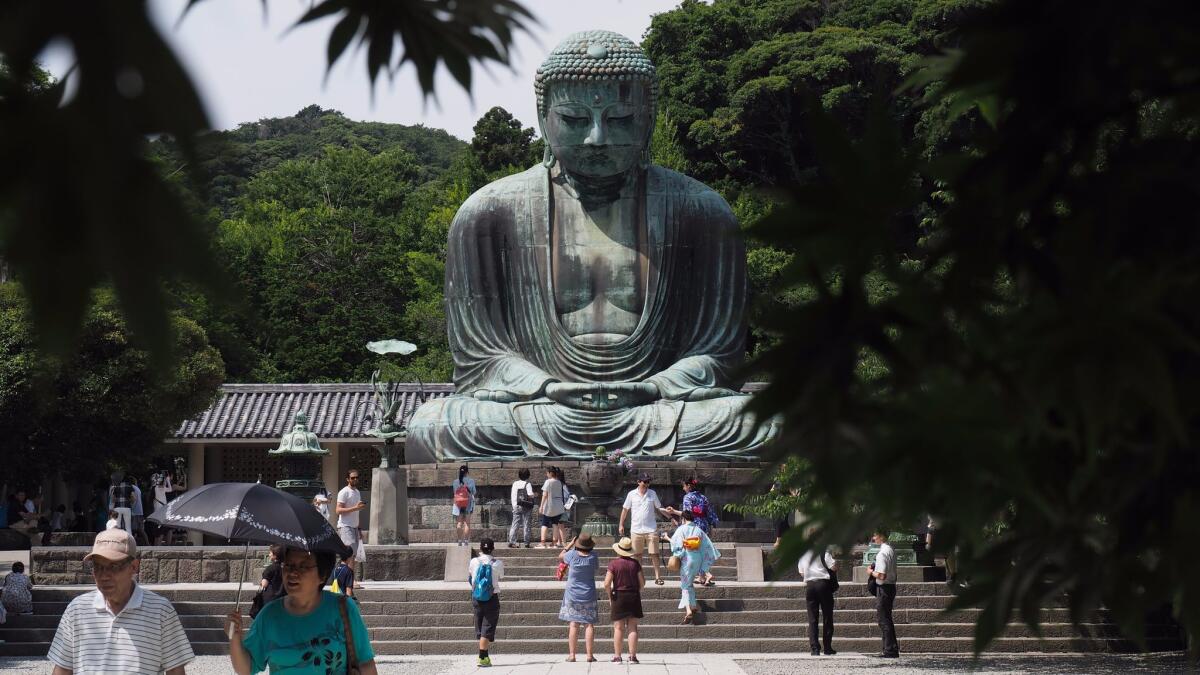 The bronze Great Buddha of Kamakura is Japan’s second-largest Buddha statue.
