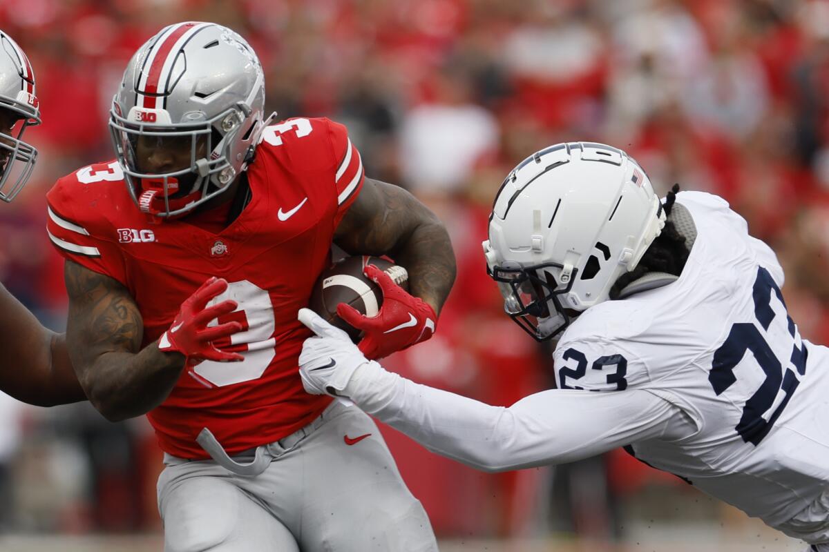 Ohio State RB Miyan Williams lost for the season due to injury. WR Emeka  Egbuka (ankle) practicing - The San Diego Union-Tribune