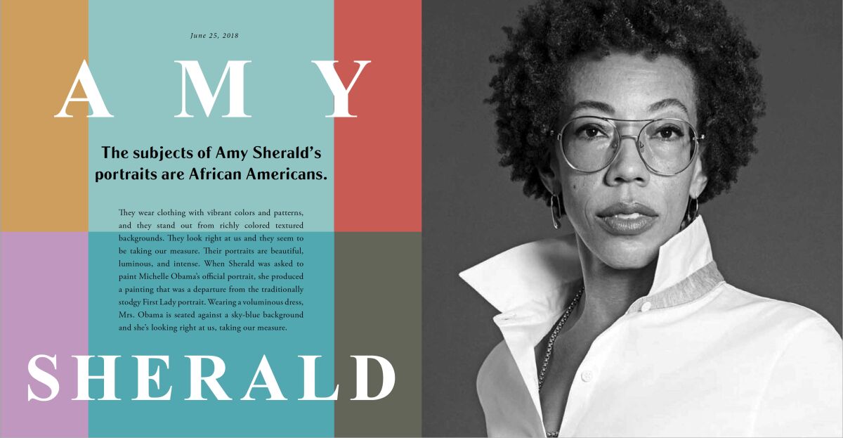 Amy Sherald spread from Debbie Millman's "Why Design Matters."