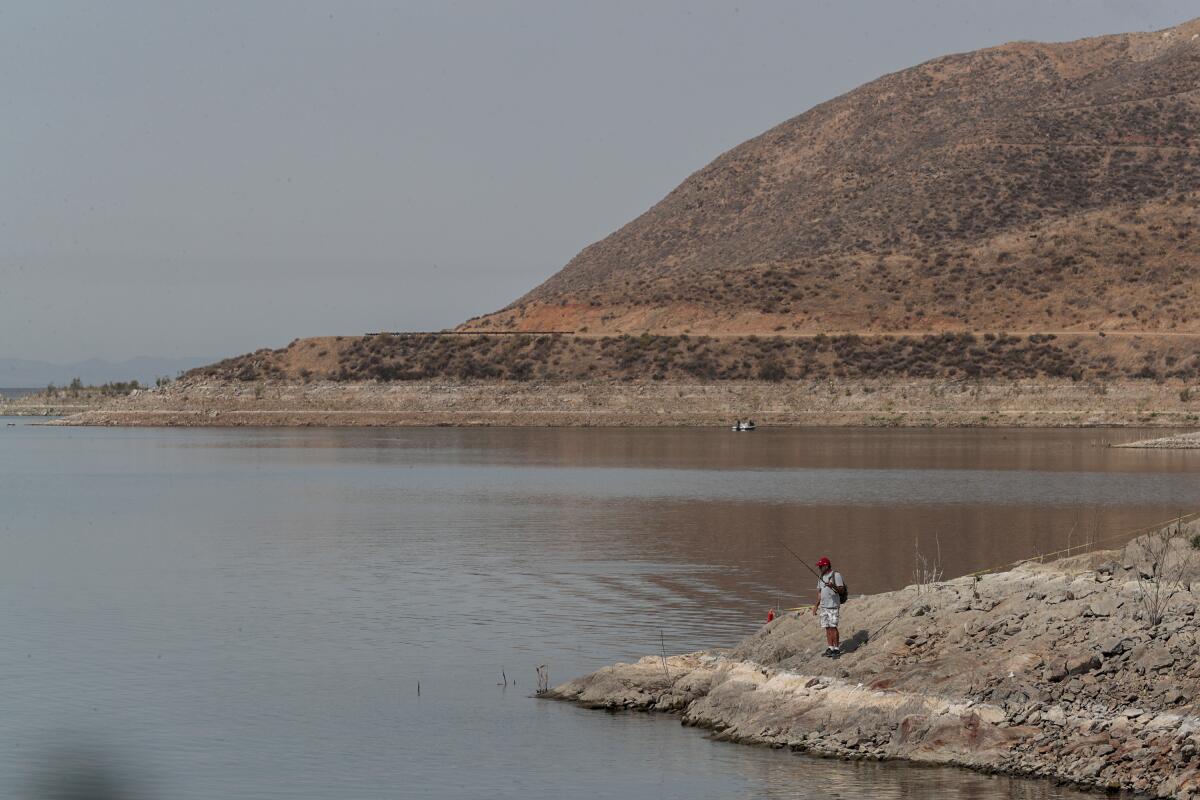 Diamond Valley Lake in Riverside County, a drinking water storage facility