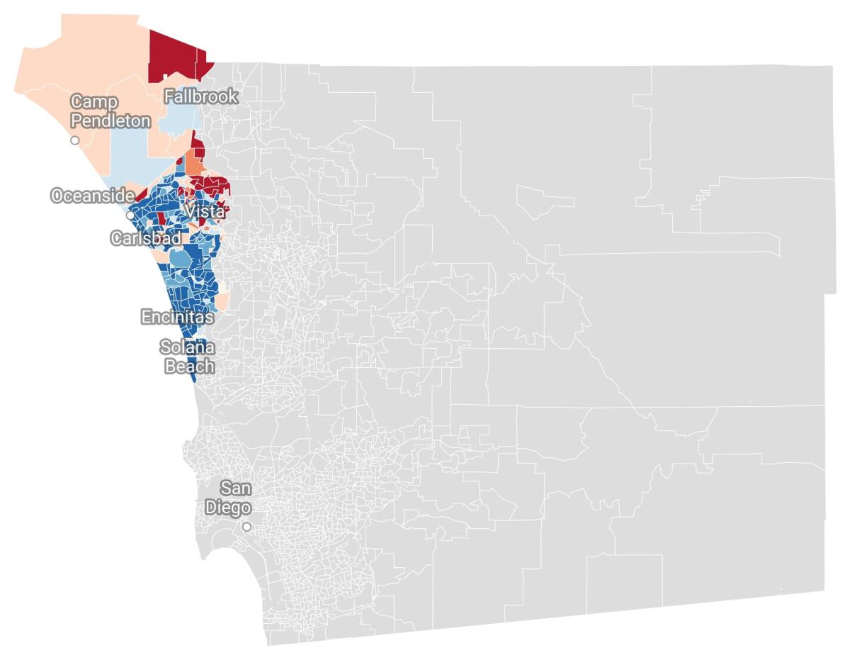 Levin's margins of victory throughout coastal North County fueled his victory against a Republican challenger.