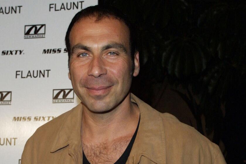 Taylor Negron at the 2001 premiere of "Donnie Darko" at the Egyptian Theatre in Hollywood. The actor, comedian and playwright died Saturday at age 57.