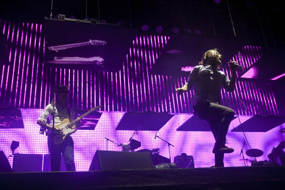 Radiohead performs at the Coachella Valley Music and Arts Festival in 2012.