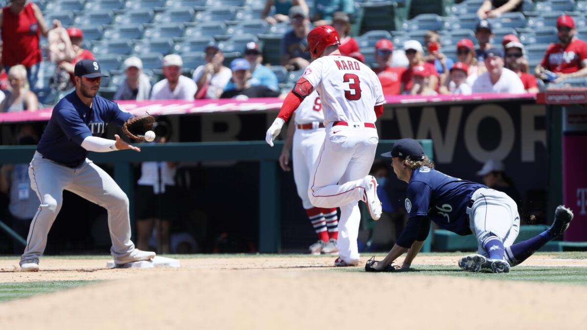 Angels rally late but fall 6-5 to Seattle Mariners in second-half