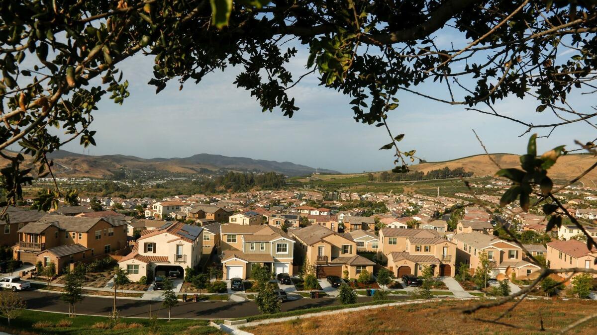 The Rancho Mission Viejo neighborhood of Sendero near San Juan Capistrano. One way to ease Orange County's housing supply shortfall is small-lot development, Steven LaMotte writes.