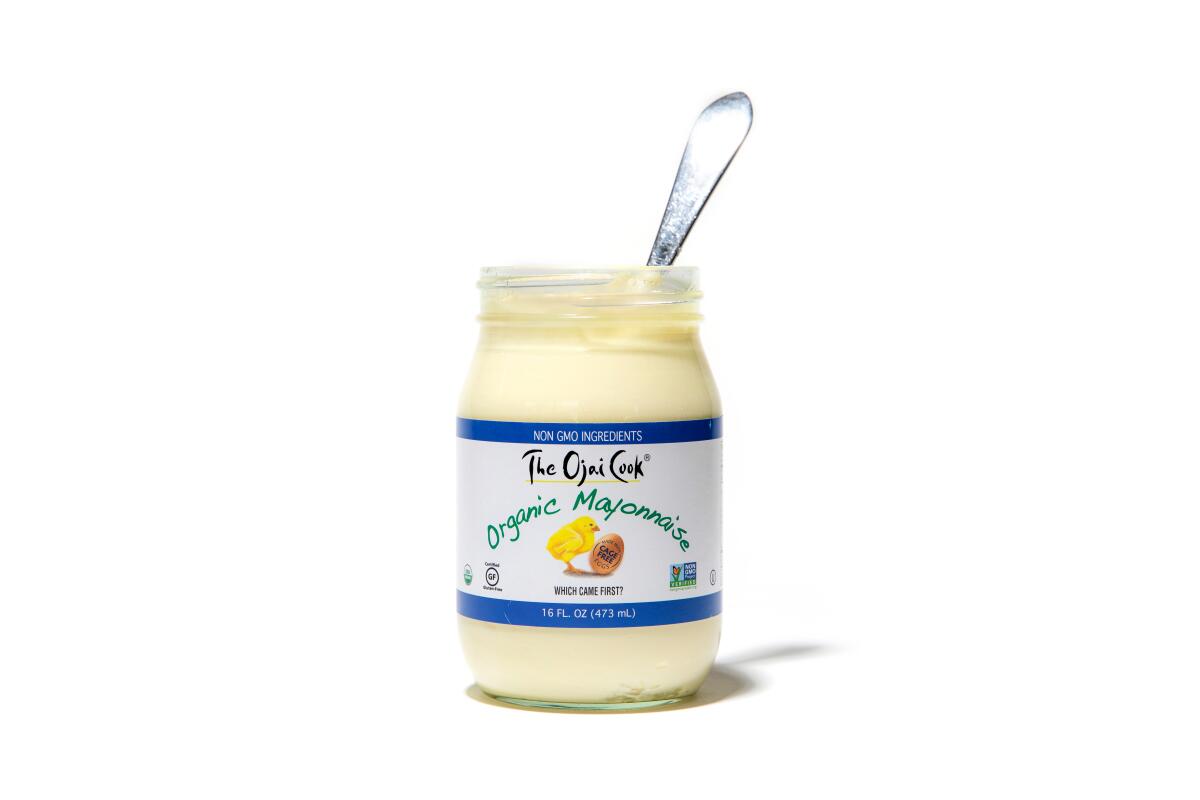 A jar of the Ojai Cook's Organic Mayonnaise.