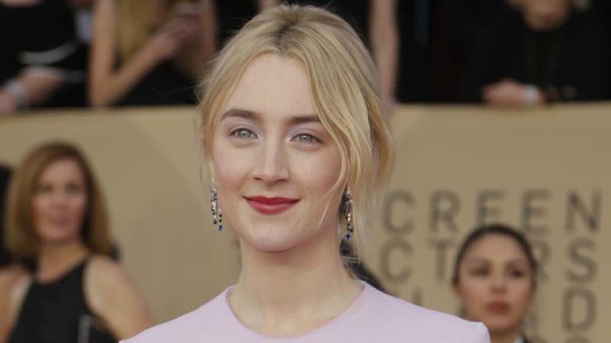 Saoirse Ronan arrives at the Screen Actors Guild Awards earlier this week.