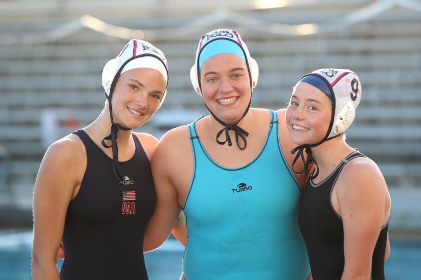 Reagan Weir, Ava Schoening and Didi Evans are team captains for Corona del Mar girls' water polo this season.