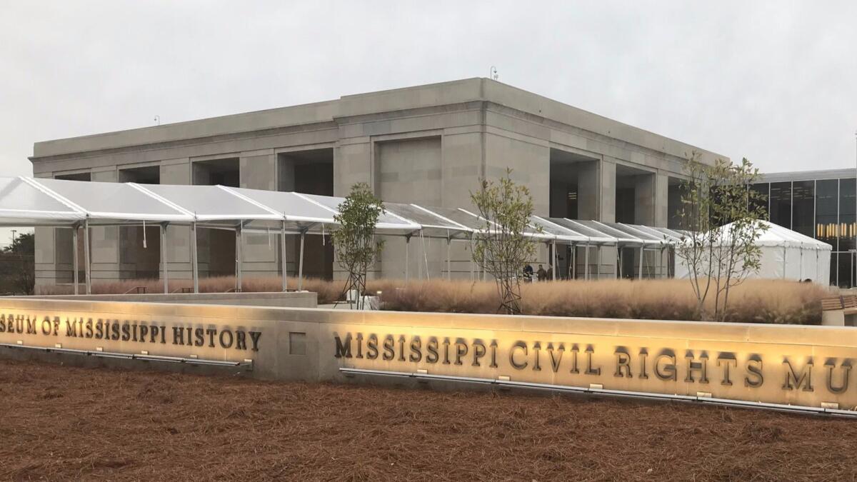 The exterior of the Mississippi Civil Rights Museum, which opens Saturday.