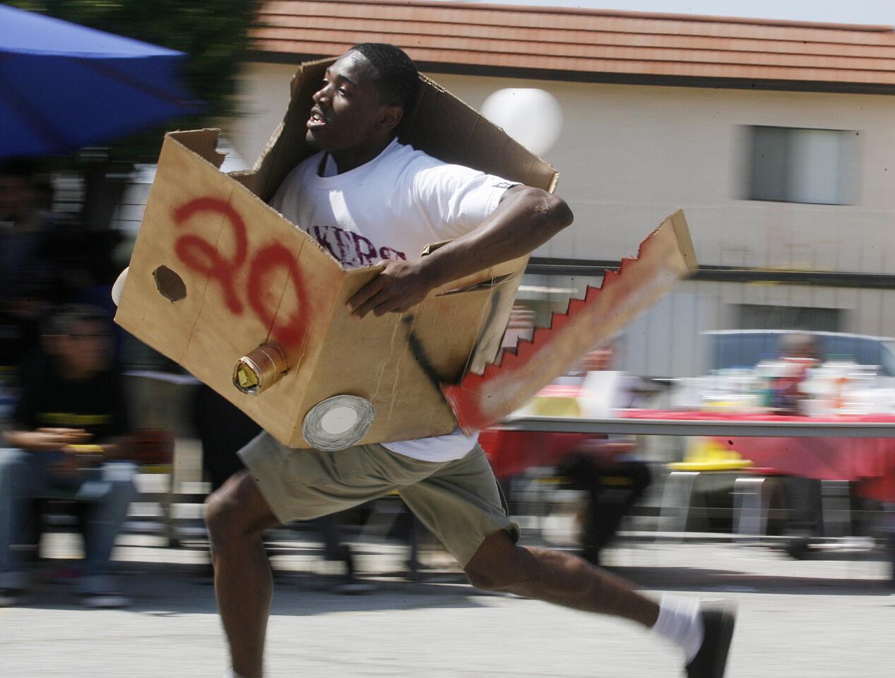 Photo Gallery: Custom-made cardboard cars raced at Tobinworld in Glendale