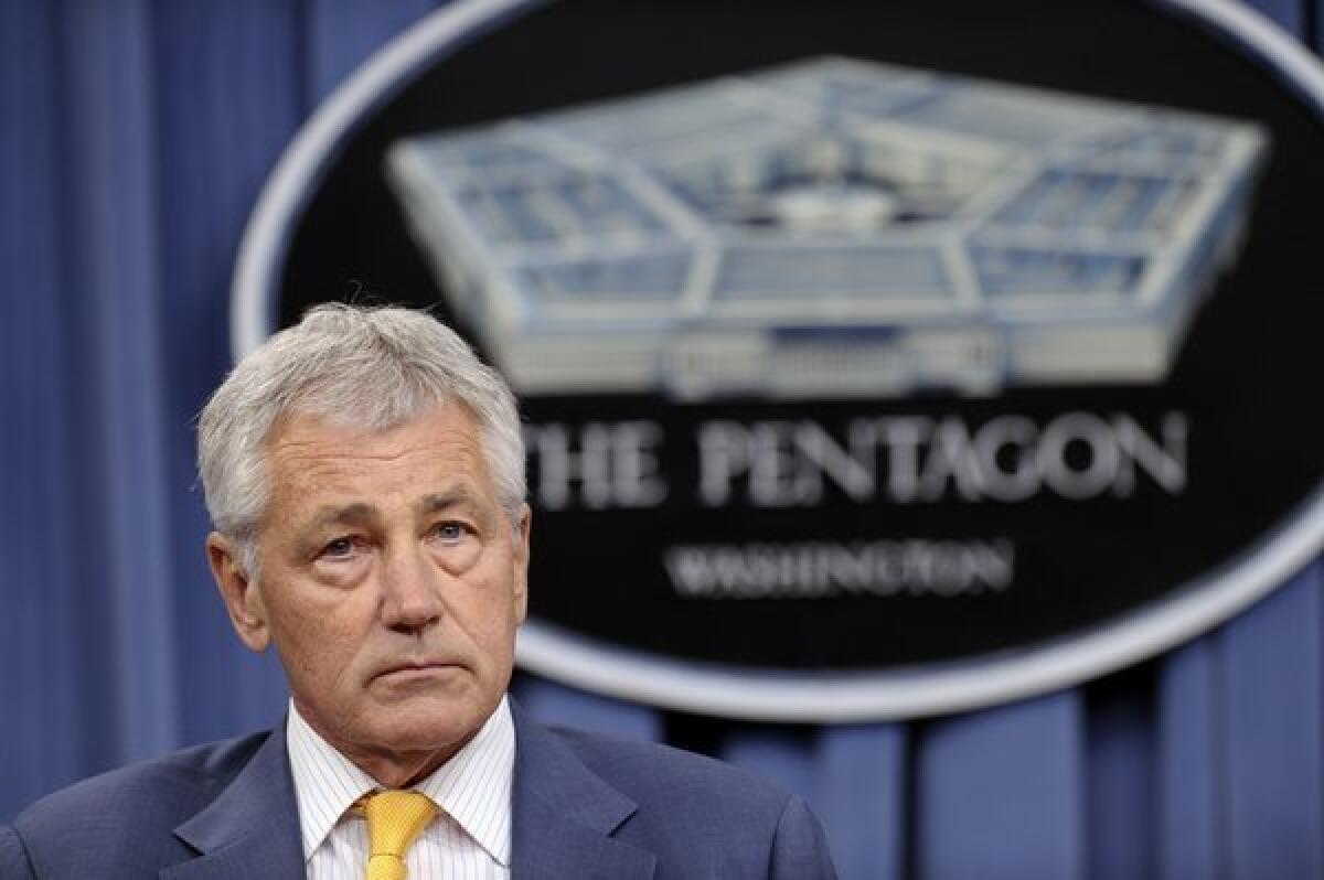 Defense Secretary Chuck Hagel said in a memo that the requirement that same-sex couples be married to obtain military benefits was backed unanimously by the Joint Chiefs of Staff.