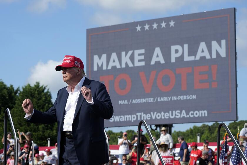 Republican presidential candidate former President Donald Trump speaks at a campaign rally in Chesapeake, Va., Friday, June 28, 2024. (AP Photo/Steve Helber)