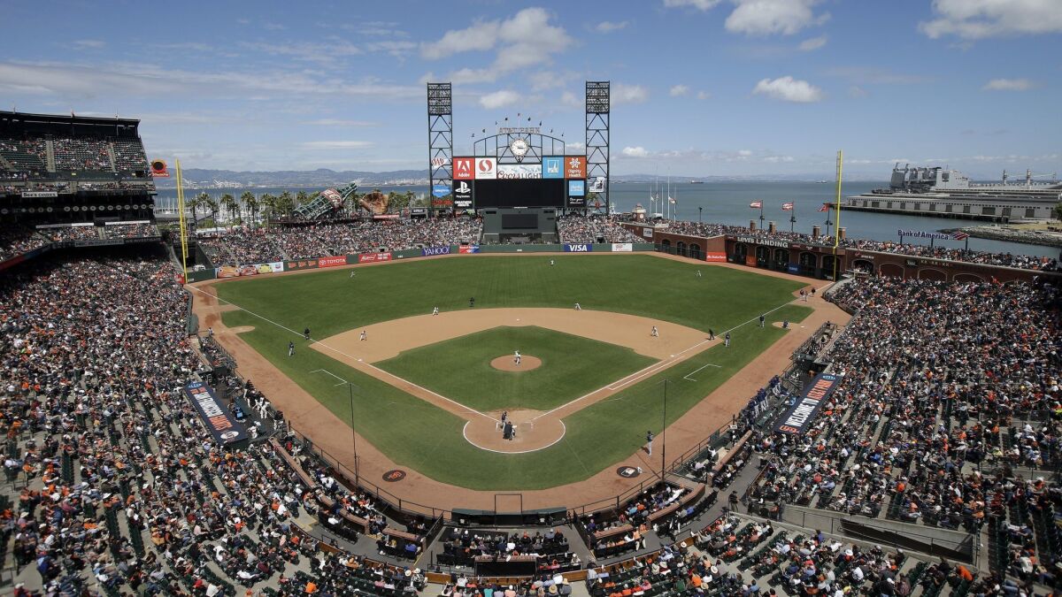 The San Francisco Giants have played at Oracle Park, formerly AT&T Park, since 2000.