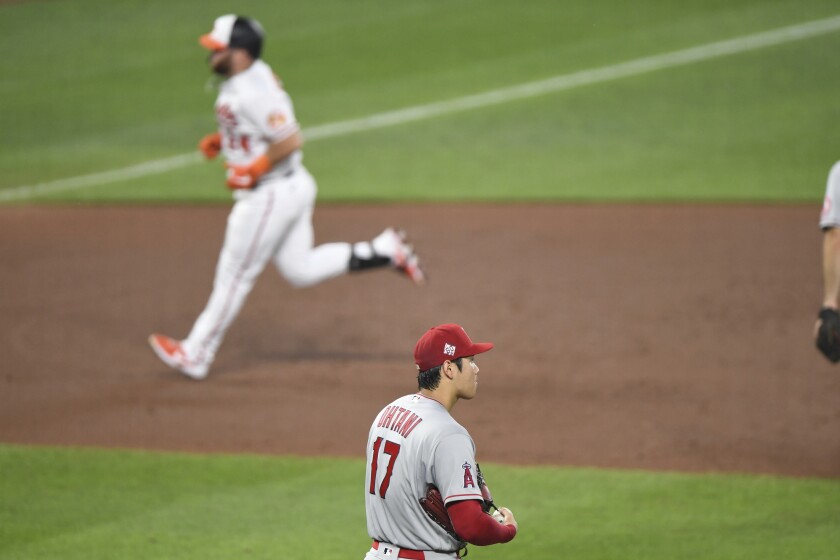 Shohei Ohtani gave up four runs on Wednesday on Thursday in the Angels loss. (AP Photo/Terrance Williams)