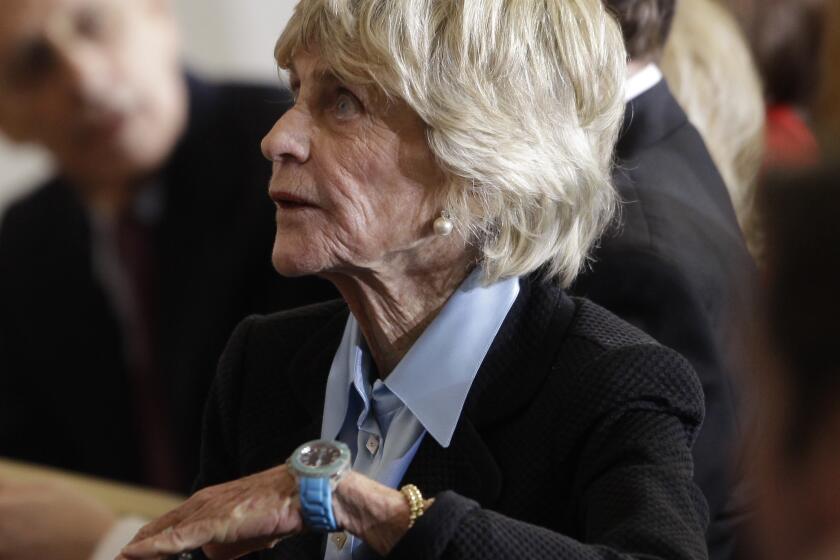 FILE - In this Jan. 20, 2011 file photo, Jean Kennedy Smith attends a ceremony marking the 50th anniversary of President John F. Kennedy's inaugural speech on Capitol Hill in Washington. Jean Kennedy Smith, the youngest sister and last surviving sibling of President John F. Kennedy, died at 92, her daughter confirmed to The New York Times, Wednesday, June 17, 2020. (AP Photo/Charles Dharapak)