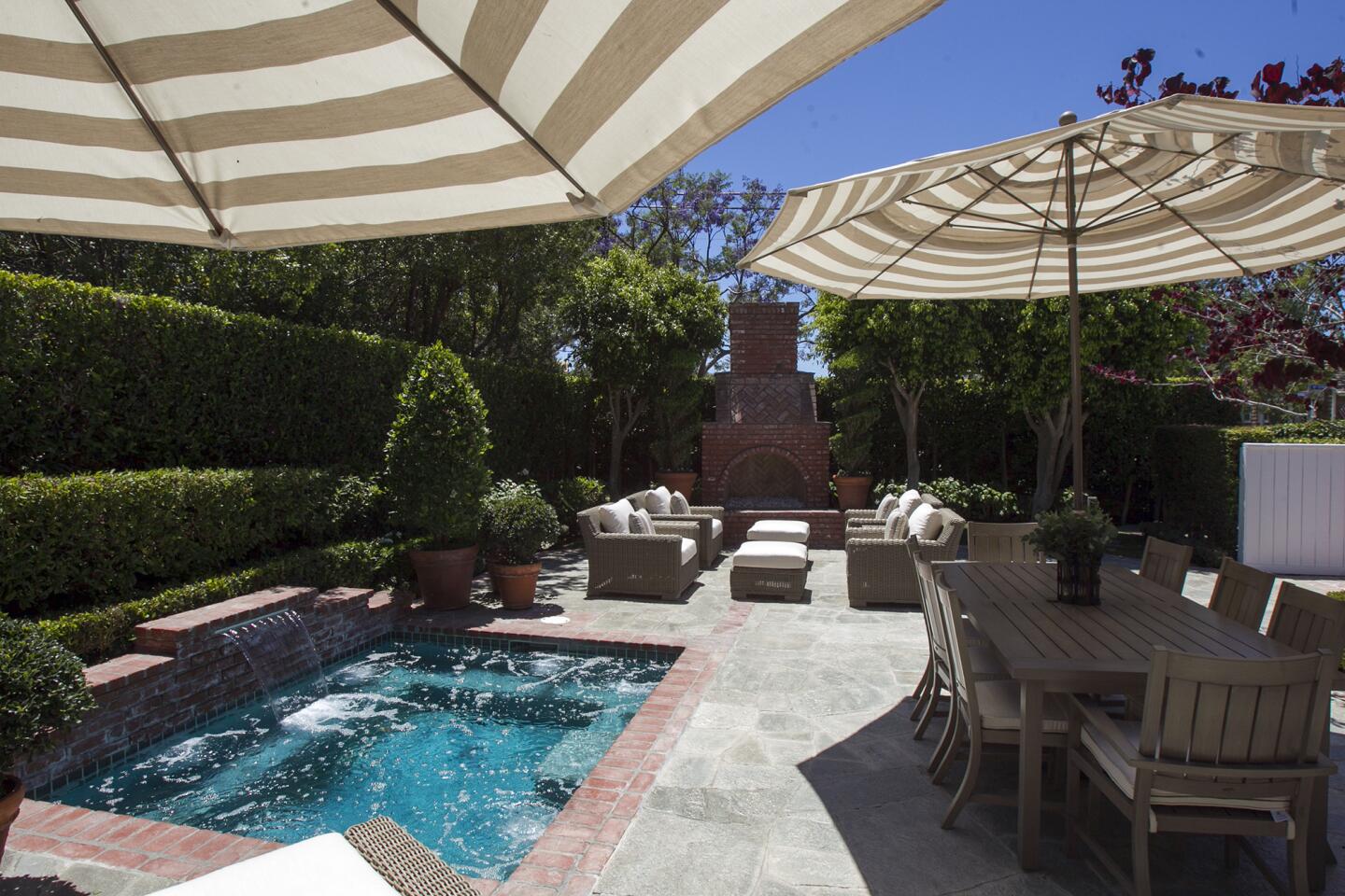 The outdoor spa and patio at the Butera Residence on 700 East 15th Street. The home is part of the Newport Harbor Home tour on Thursday, May 15. (Scott Smeltzer - Daily Pilot)