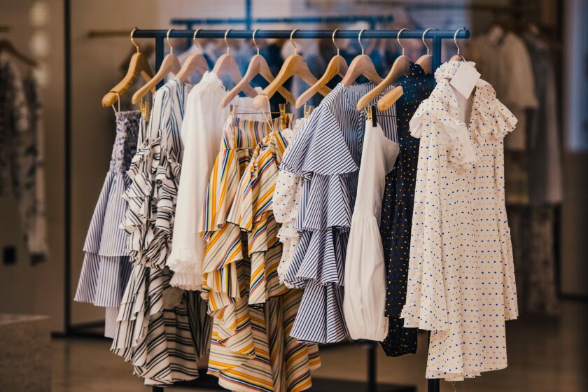 women's clothes on a rack