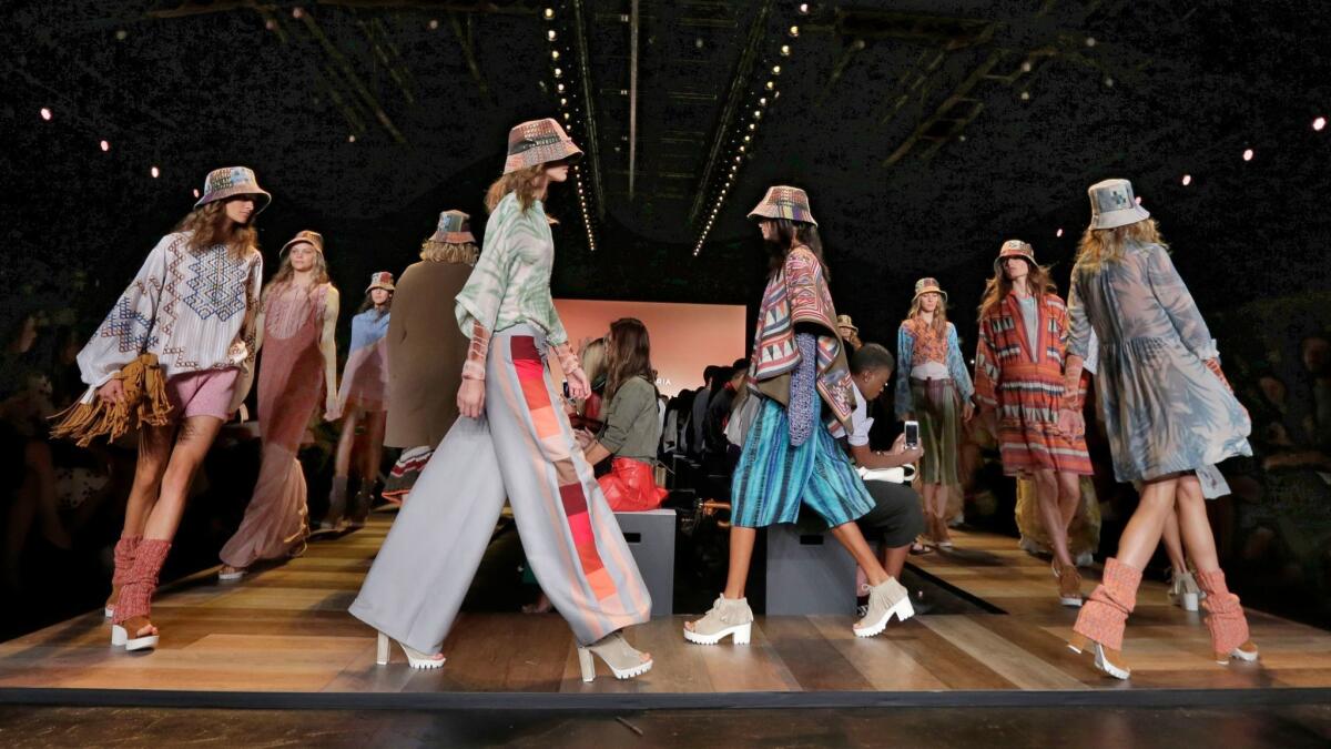 BCBG Max Azria failed to keep up as shoppers turned both increasingly online and to lower-priced fast-fashion rivals, analysts say. Above, its spring 2016 collection modeled during Fashion Week in New York.