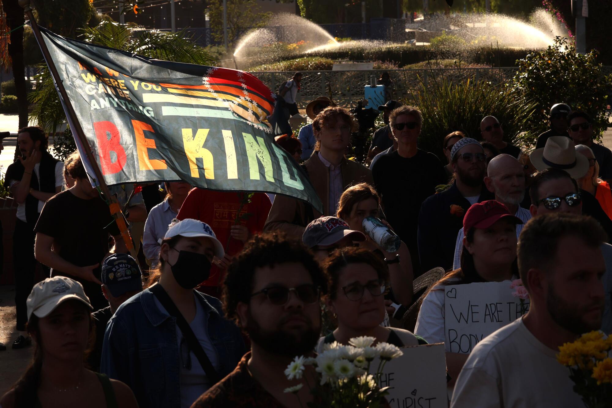 A peaceful interfaith prayer walk for family unity at Olvera Street in downtown Los Angeles.