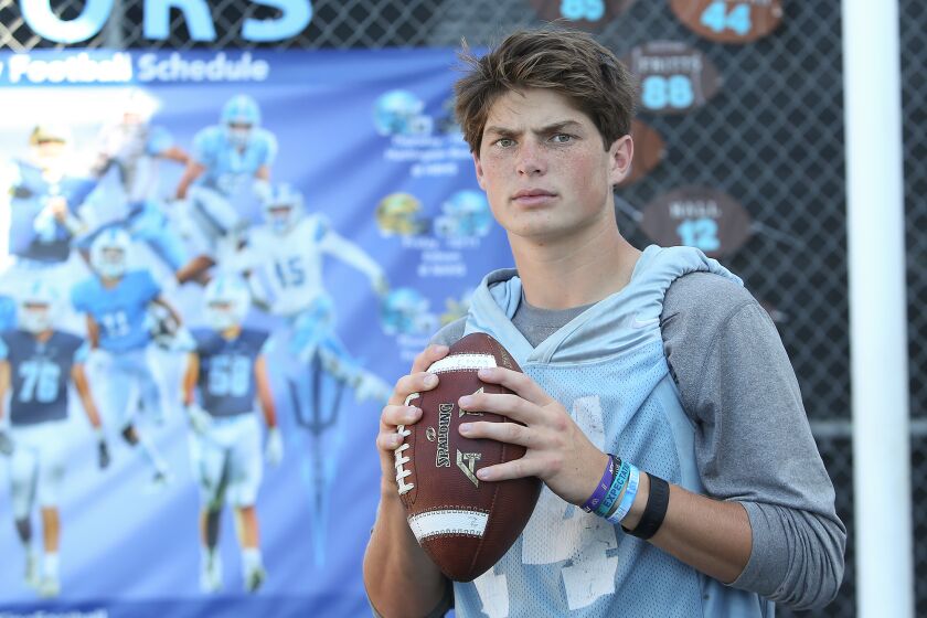 Corona del Mar High quarterback Ethan Garbers is the Daily Pilot Football Player of the Week. He set the Orange County record with eight touchdown passes in CdM's 57-20 win over Downey.