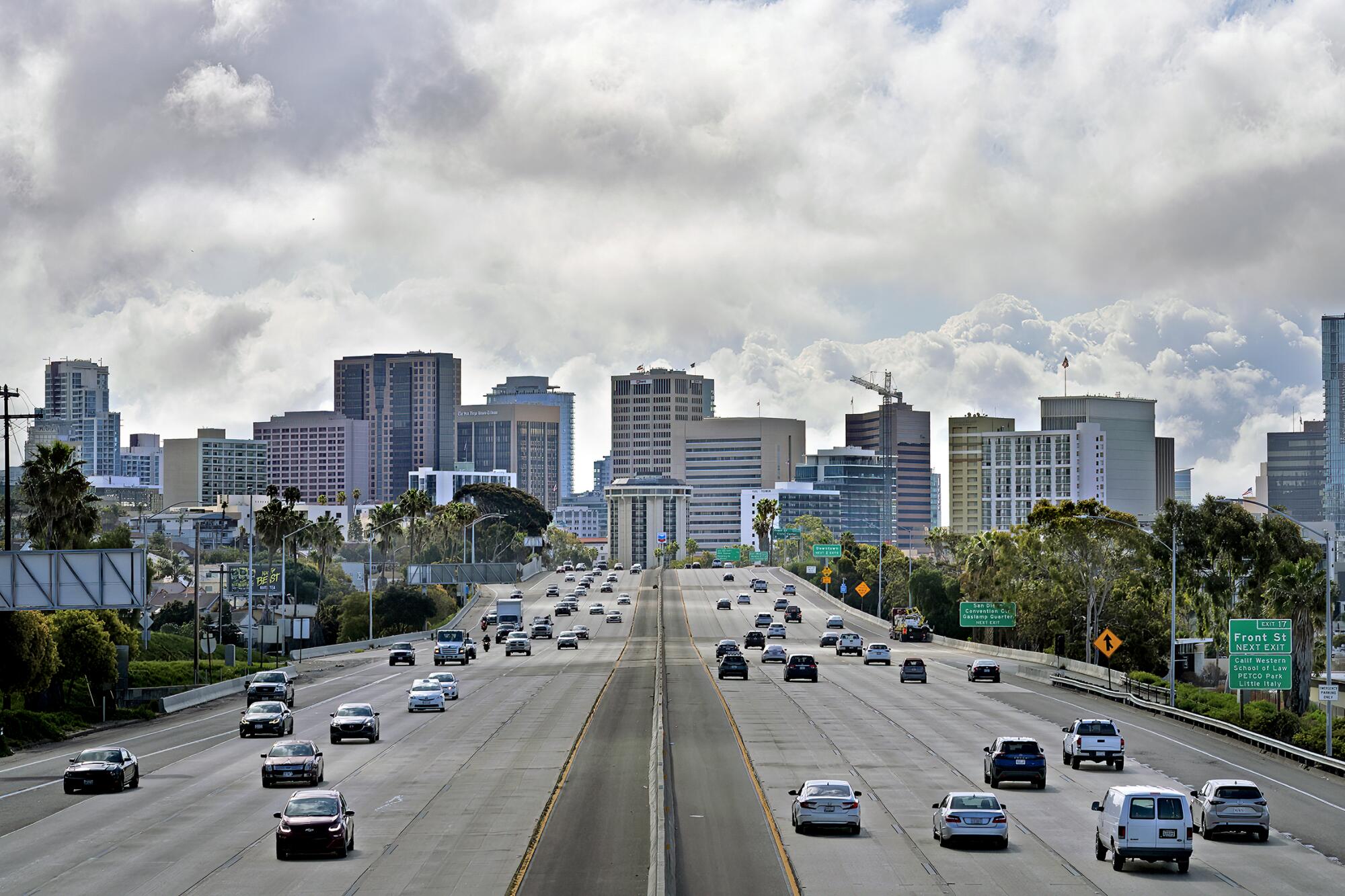 San Diego skyline in March.