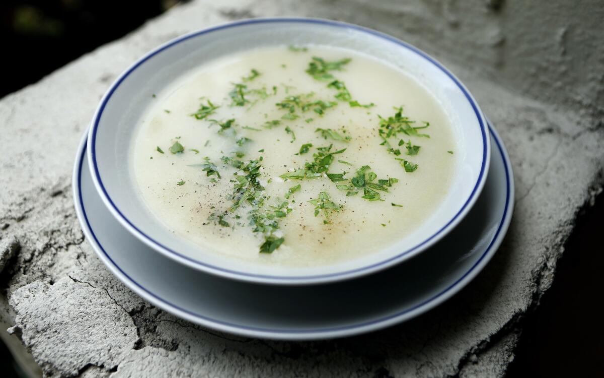 French leek and potato soup