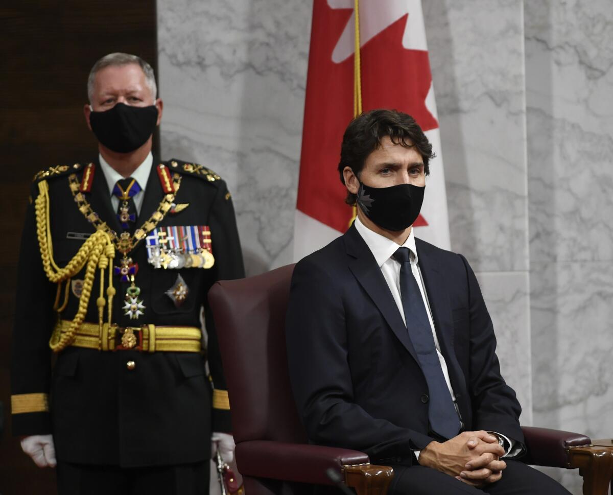 Canadian Prime Minister Justin Trudeau and Chief of Defence Staff Jonathan Vance