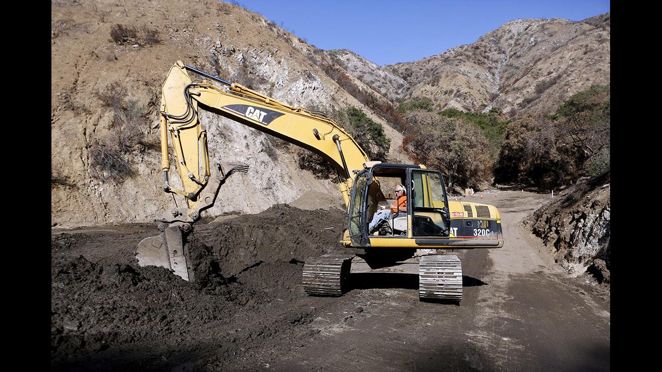 Photo Gallery: Sunset Debris Basin clean up continues full throttle