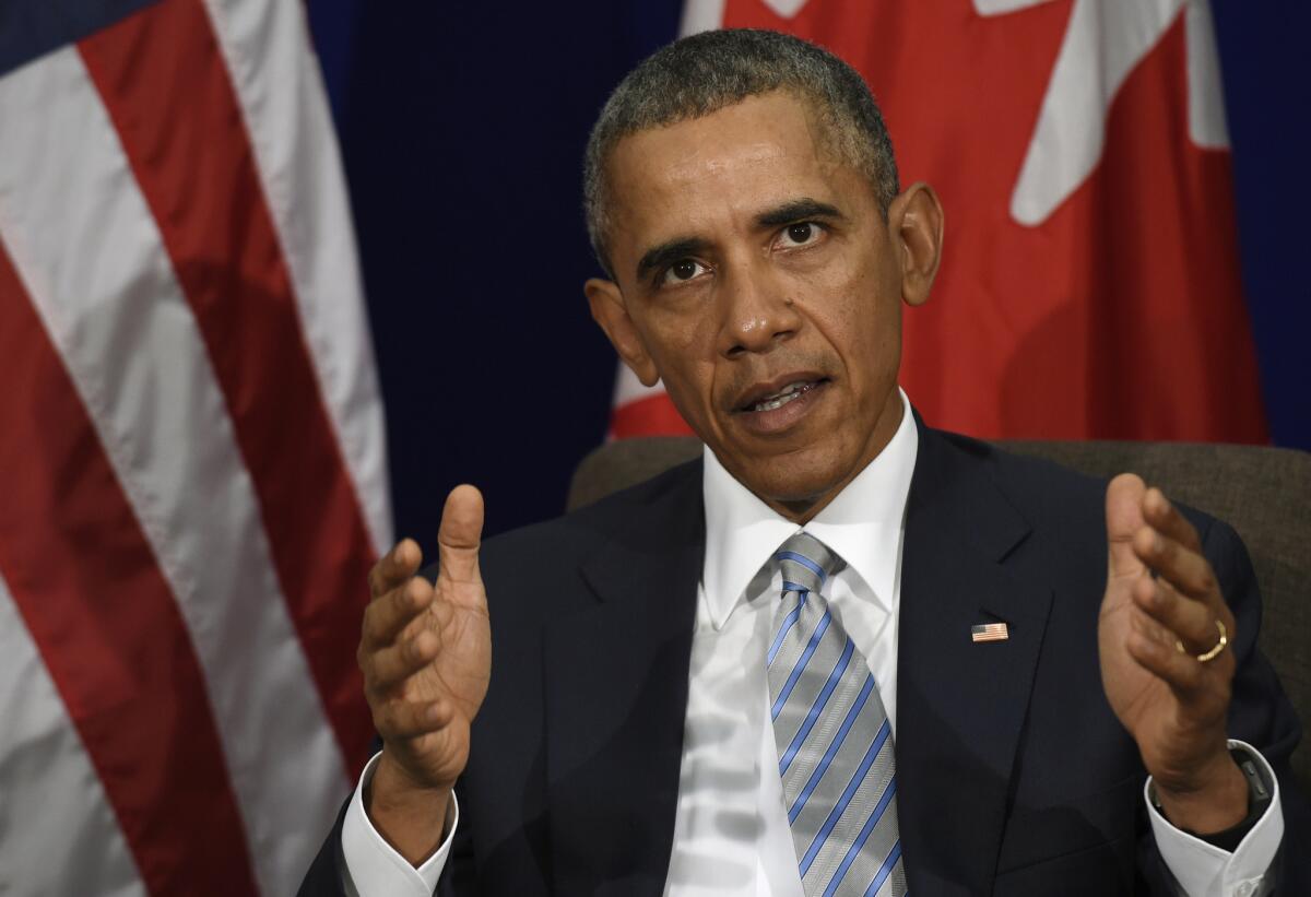 President Obama at the APEC summit in Manila, Philippines, where he sat down with Canadian Prime Minister Justin Trudeau.