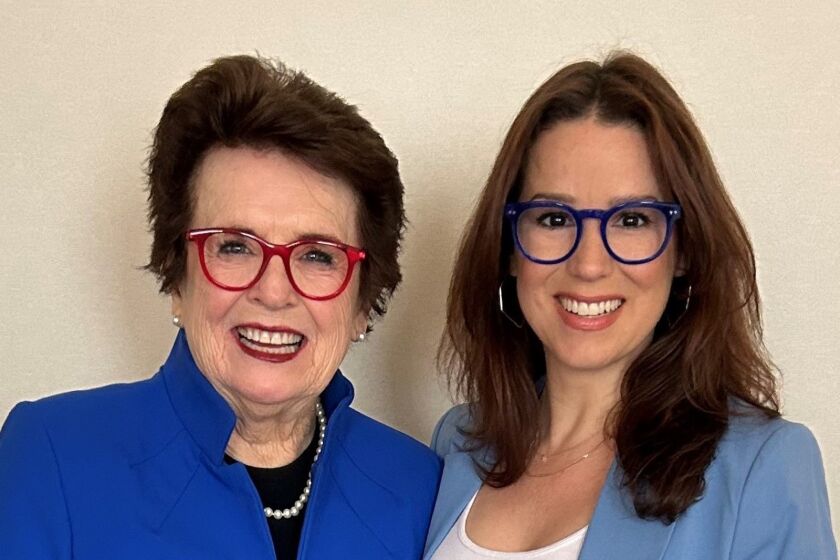 Billie Jean King, left, and Chilina Kennedy.