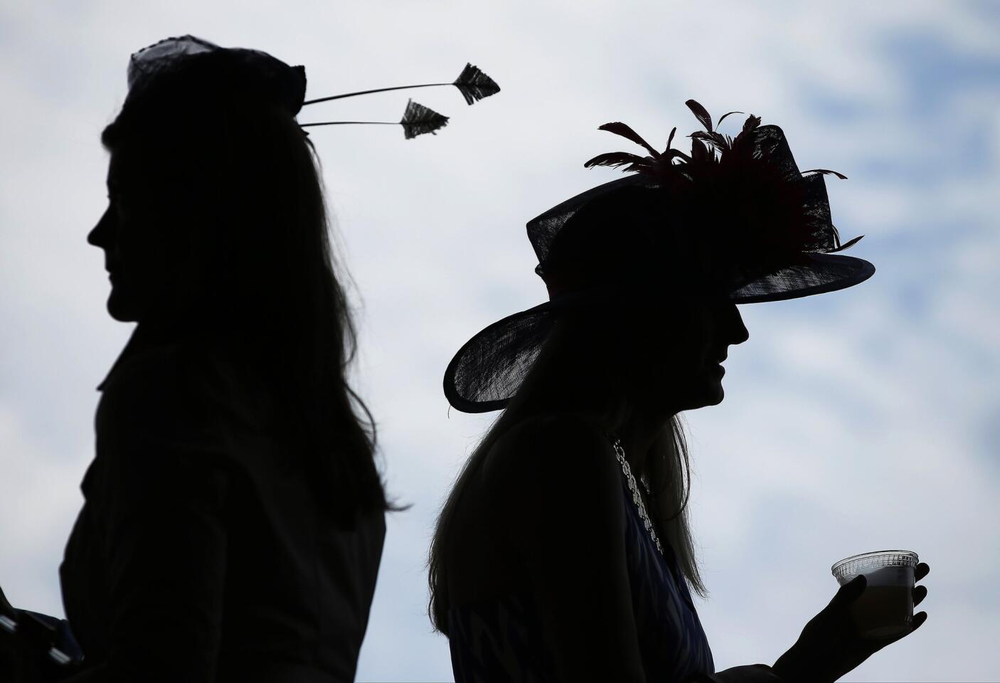 Kentucky Derby hats on parade