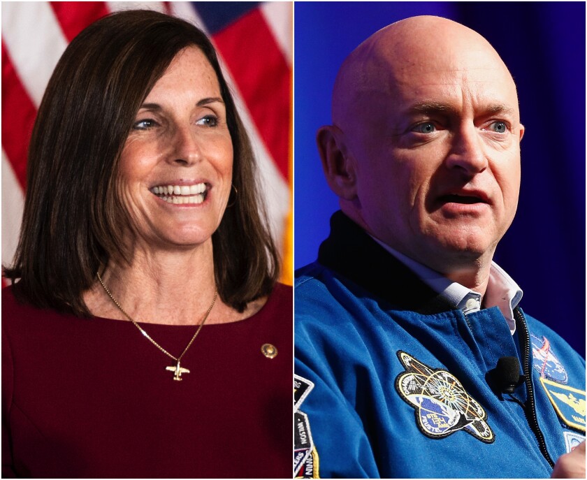 Sen. Martha McSally and former astronaut Mark Kelly.
