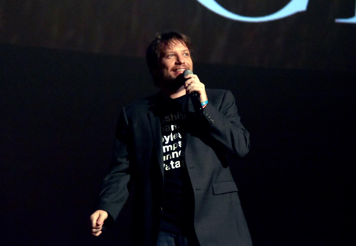Gareth Edwards introduces a special screening of "The Creator" in Los Angeles on Sept. 18.