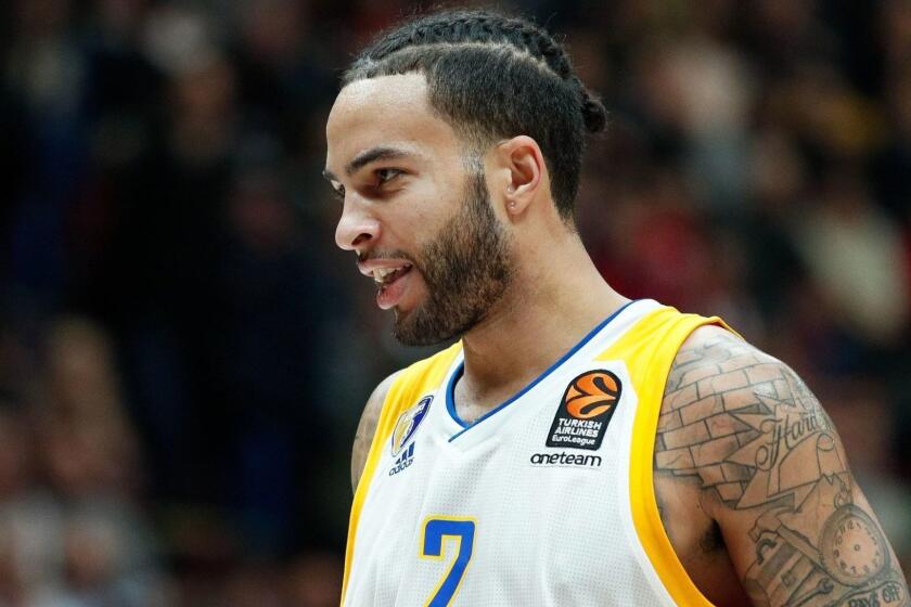Mandatory Credit: Photo by ROBERTO BREGANI/EPA-EFE/REX/Shutterstock (9745090a) Tyler Honeycutt Tyler Honeycutt has died after a shooting incident with US police, Milan, Italy - 07 Dec 2017 (FILE) - Khimki Moscow Regions Forward Tyler Honeycutt during the Euroleague basketball match AX Armani Olimpia Milan vs Khimki Moscow Region at Assago Forum in Milan, Italy, 07 December 2017. Media reports on 08 July 2018 state that Tyler Honeycutt has died after a shooting incident with US police. Los Angeles Police Department report that it appears as if the suspect was not struck by any officer?s gunfire. The suspect appears to have sustained injuries consistent with a self-inflicted gunshot wound. ** Usable by LA, CT and MoD ONLY **