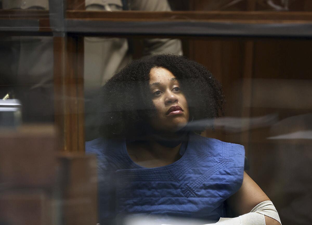 Nicole Linton appears in Los Angeles County Superior Court for arraignment