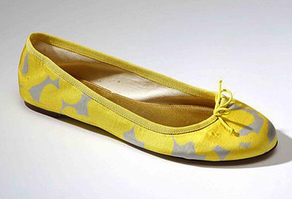 A yellow J Crew shoe.