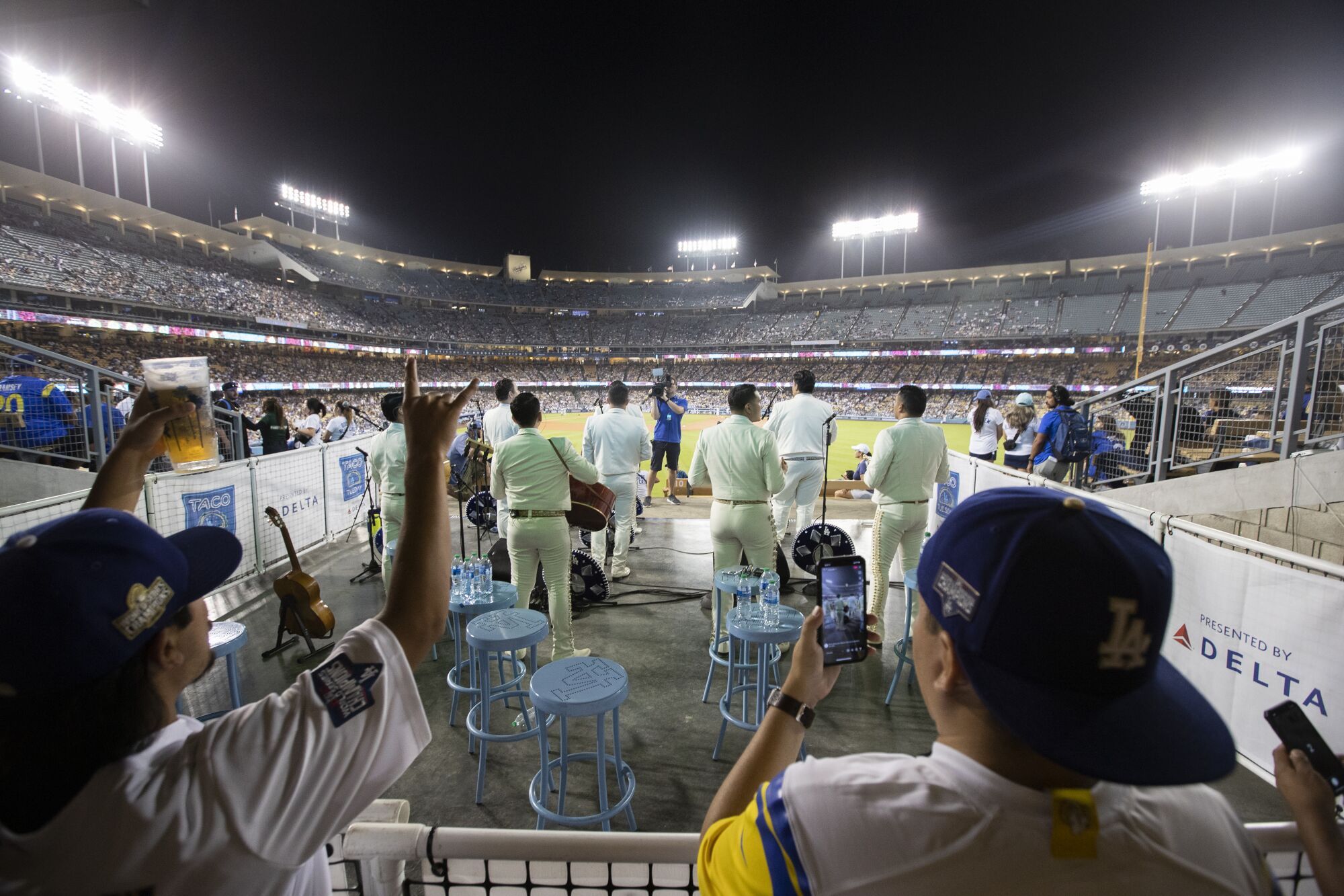 Fans can see Mariachi Garibaldi de Jaime Cuellar perform in the right field pavilion up close.