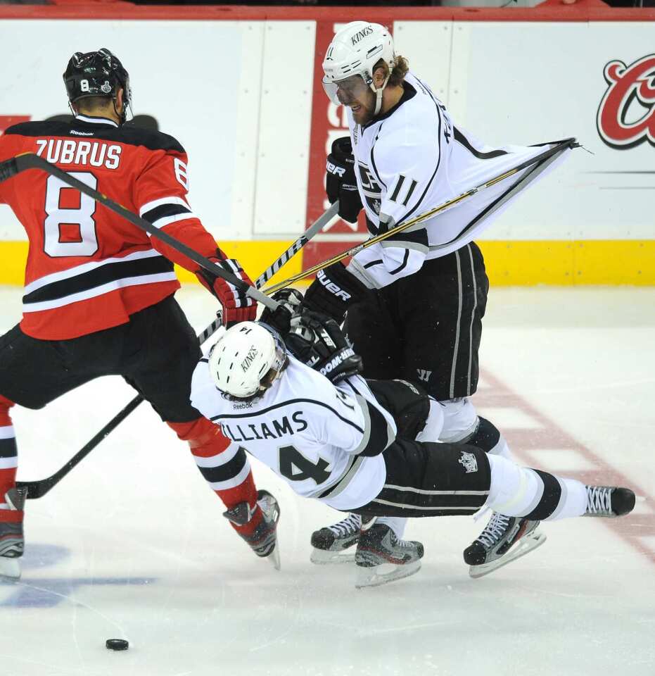 Dainius Zubrus, Justin Williams, Anze Kopitar