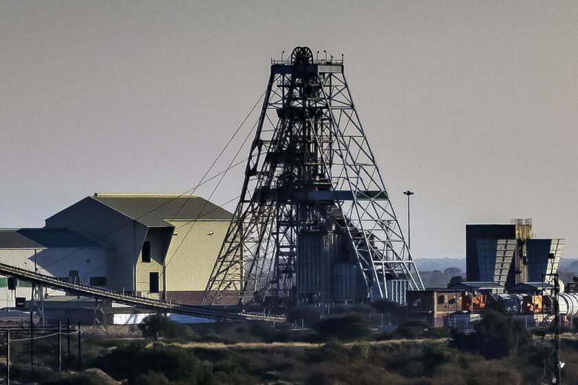 This is an undated photograph of Impala Platinum mine shaft 11, provided by Implats on Tuesday, Nov. 28, 2023, near Rustenburg, South Africa. An elevator suddenly dropped around 200 meters (656 feet) while carrying workers to the surface in a platinum mine in South Africa, killing 11 and injuring 75, the mine operator said Tuesday. It happened Monday evening at the end of the workers' shift at a mine in the northern city of Rustenburg. The injured workers were hospitalized. (Implats via AP)