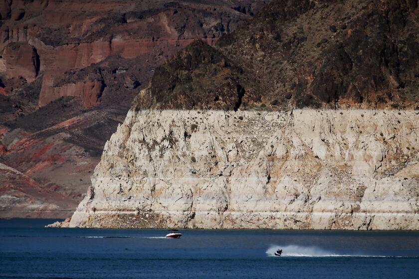 Scenes around Lake Mead as persistent drought drives water levels to their lowest point in history.