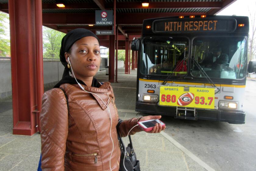 Lissette Rowe, 30, a psychology student from East Point, Ga., earns $7.25 an hour making sandwiches. "Today my rent is due and I’m not able to pay," she said.