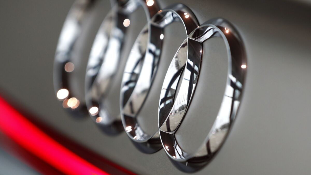 The logo of German automaker Audi.