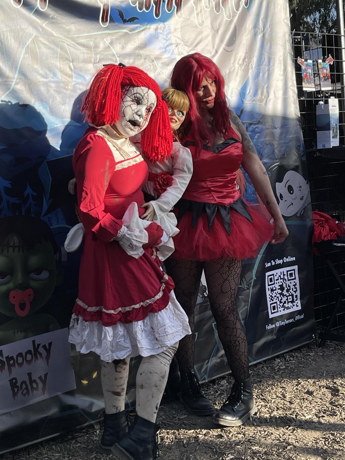 Cosplayers pose at Sideshow of Horrors at the Heritage Museum of Orange County in 2023. 