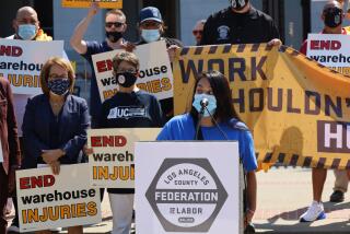 Former Amazon warehouse worker Yesenia Barrera rallies for injury protections