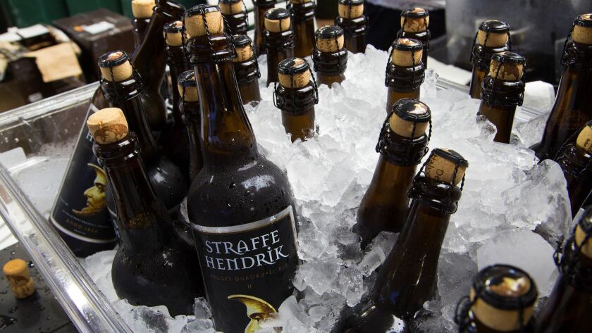 JUNE 19, 2015 ........ DEL MAR, CALIFORNIA, USA .............. | Plenty of Straffe Hendrik, Bruges Quadrupel Ale beer samples were readily available for attendees at the San Diego International Beer Festival held at the San Diego County Fair. | MANDATORY CREDIT: NELVIN C. CEPEDA / San Diego Union-Tribune / Copyright 2015 San Diego Union-Tribune, LLC