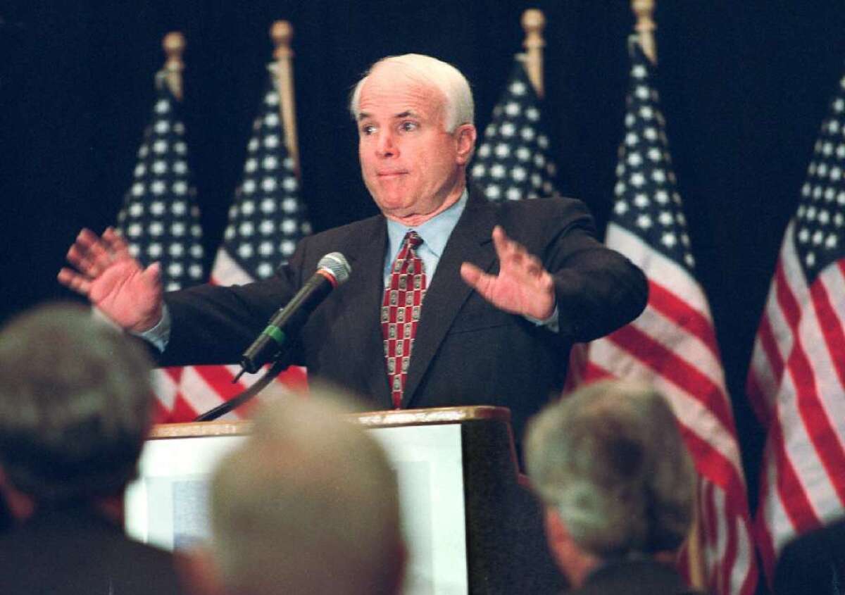 These reform ideas are even older than he is: Sen. John McCain (R-Ariz.) pushed for malpractice reform and interstate health insurance sales during his presidential campaign appearances, including this one in 1999.