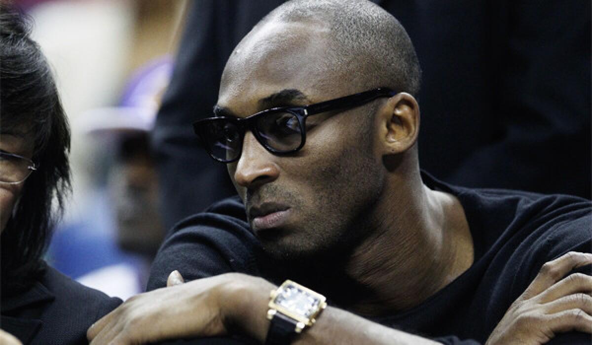 Kobe Bryant has not played since April 12 because of a torn Achilles' tendon.